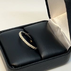 CZ's  Silver THAI Infinity Band Ring size 7